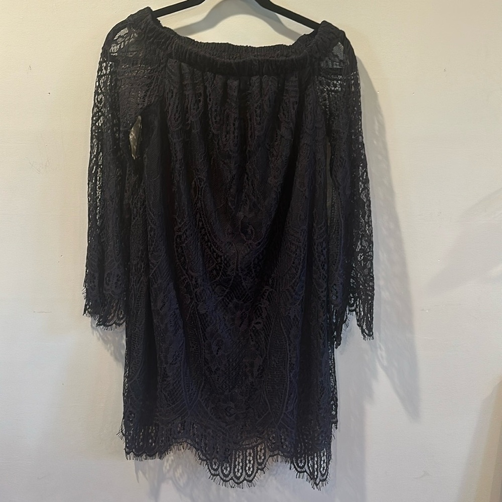 Black lace dress